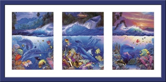 Wandtattoos: Bild Triptychon Meeresboden 3