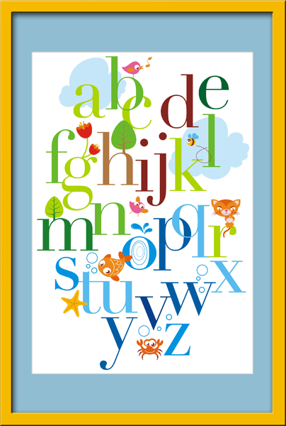 Kinderzimmer Wandtattoo: Alphabet 2