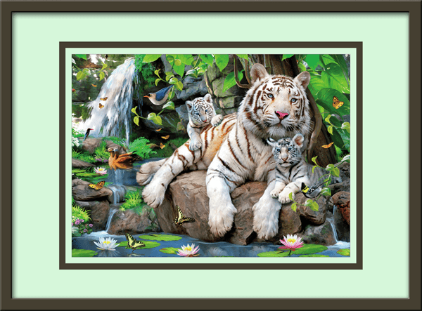 Kinderzimmer Wandtattoo: weißen Tigers