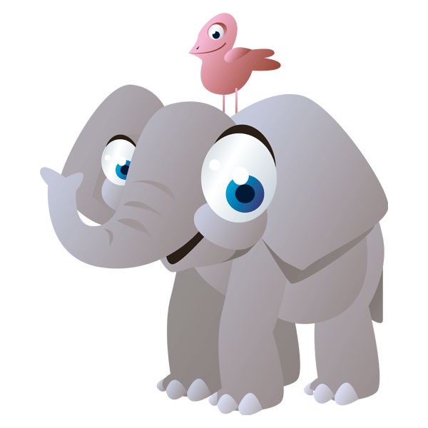 Kinderzimmer Wandtattoo: Glücklicher Elefant