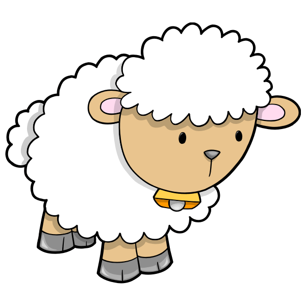 Kinderzimmer Wandtattoo: Schaf mit Kuhglocke
