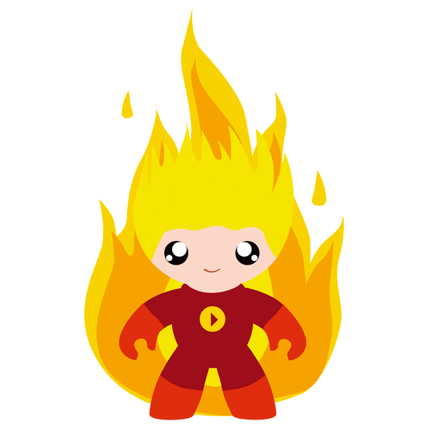 Kinderzimmer Wandtattoo: Fire Man