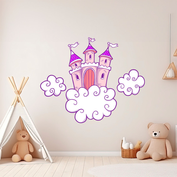 Kinderzimmer Wandtattoo: Schloss in den Wolken