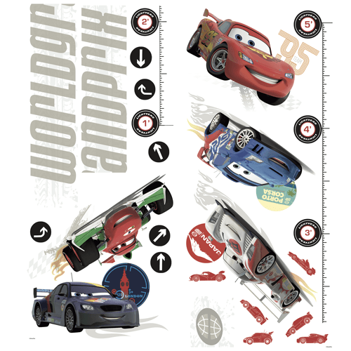 Kinderzimmer Wandtattoo: Wandtattoo Messlatte Lightning McQueen Cars 2