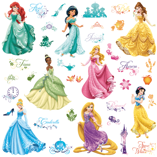 Kinderzimmer Wandtattoo: Wandtattoo Disney Princess Royal Debut