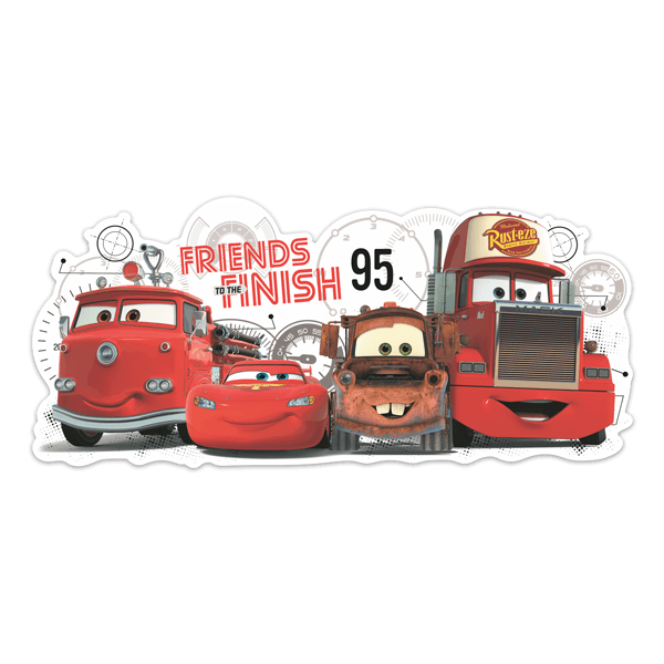 Kinderzimmer Wandtattoo: Cars 2 Freunden die Fertig