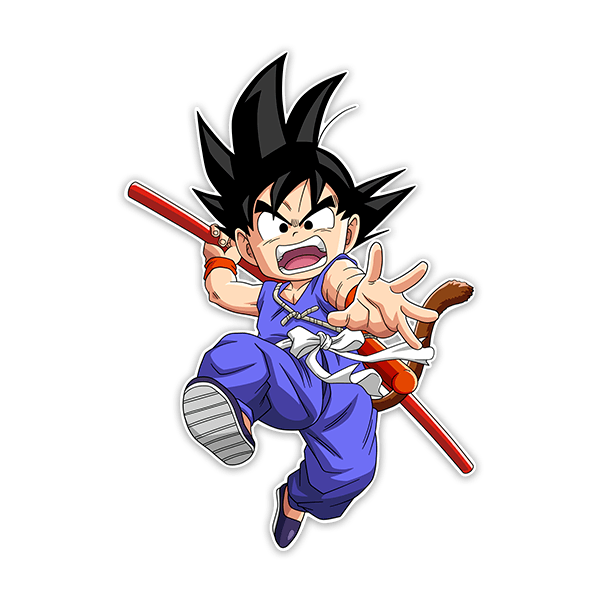 Kinderzimmer Wandtattoo: Dragon Ball Son Goku Und sein Zauberstab