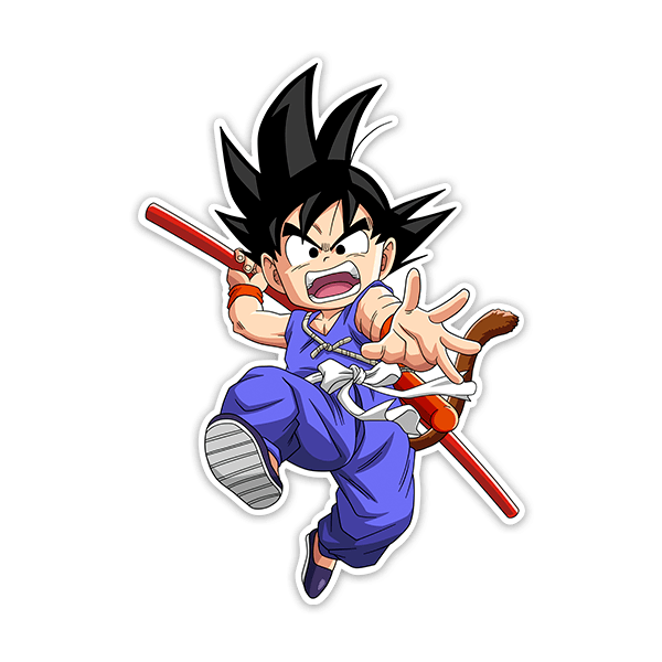 Kinderzimmer Wandtattoo: Dragon Ball Son Goku mit dem Zauberstab