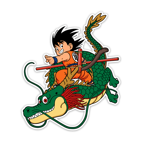 Kinderzimmer Wandtattoo: Dragon Ball Son Goku & Shen Long