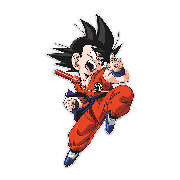 Kinderzimmer Wandtattoo: Dragon Ball Son Goku Angriff II