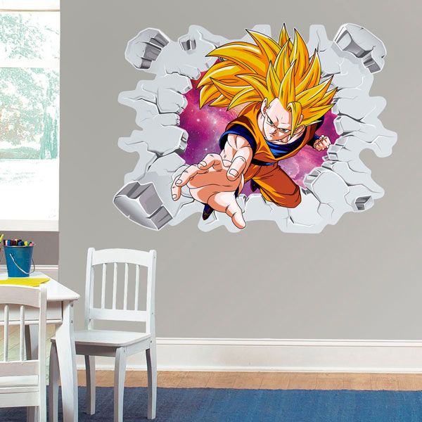 Kinderzimmer Wandtattoo: Dragon Ball Son Goku Saiyan 3