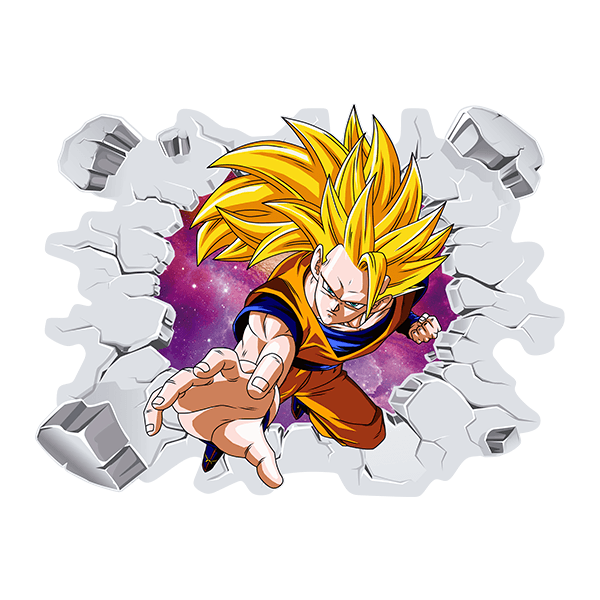 Kinderzimmer Wandtattoo: Dragon Ball Son Goku Saiyan 3