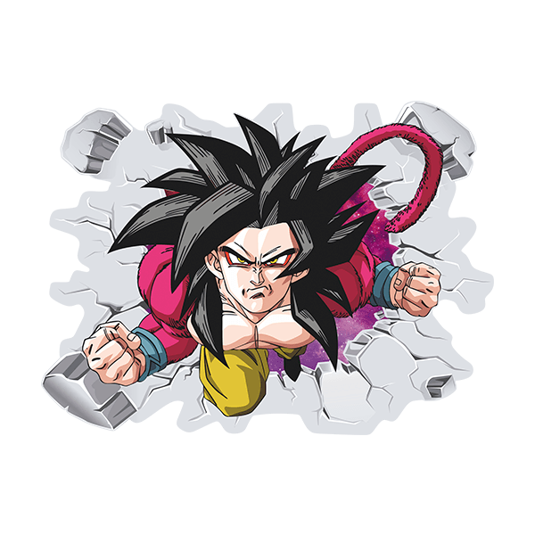 Kinderzimmer Wandtattoo: Dragon Ball Son Goku Saiyan Stufe 4