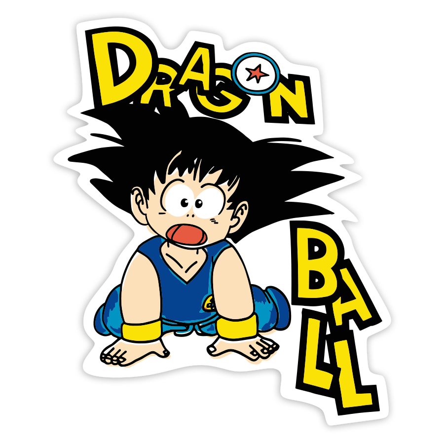Aufkleber: Son-Goku (Kind) überrasch