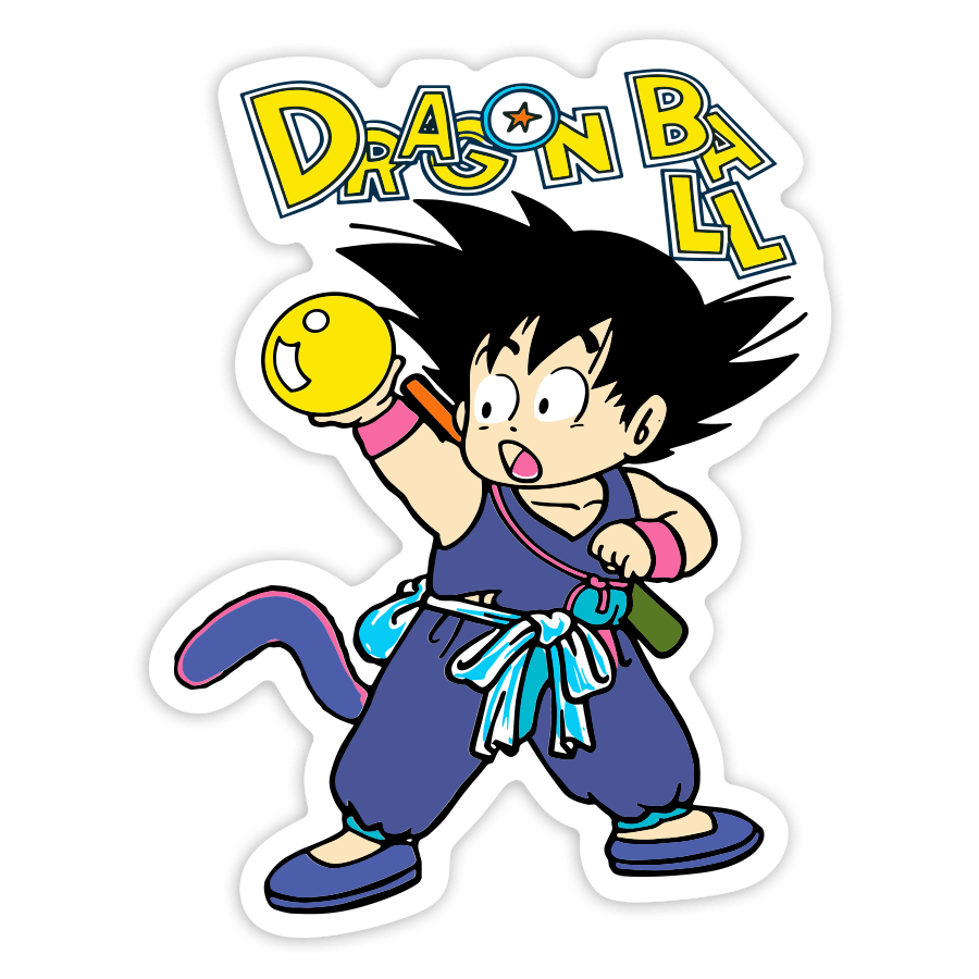 Aufkleber: Son-Goku (Kind) mit Dragonball