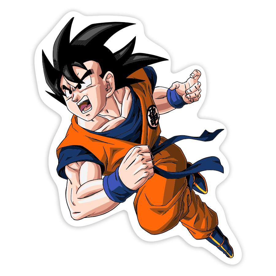 Aufkleber: Son-Goku im Flug