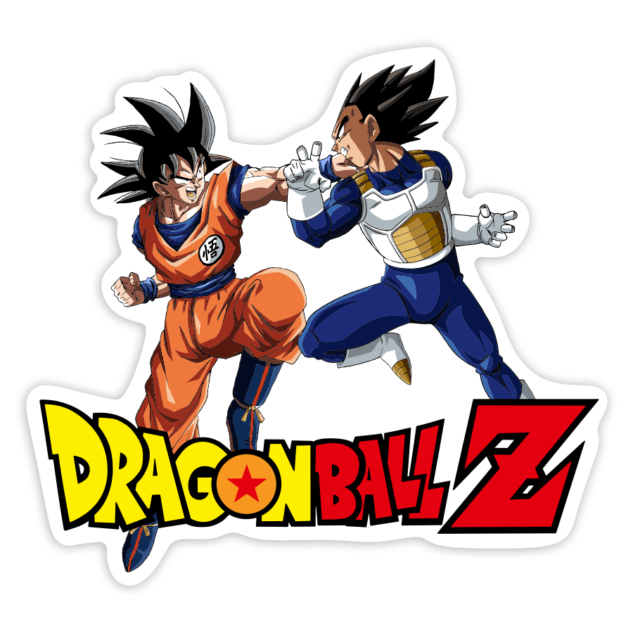 Aufkleber: Son-Goku vs Vegeta Dragon Ball