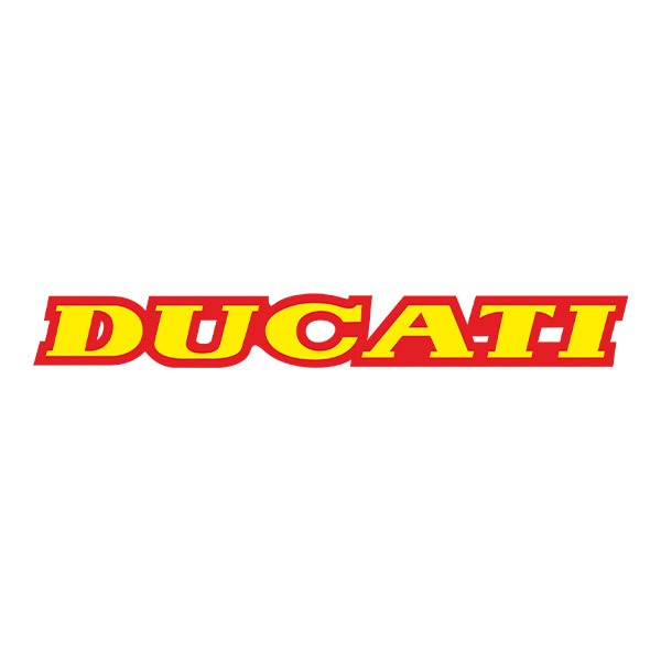 Aufkleber: Ducati gelb und rot
