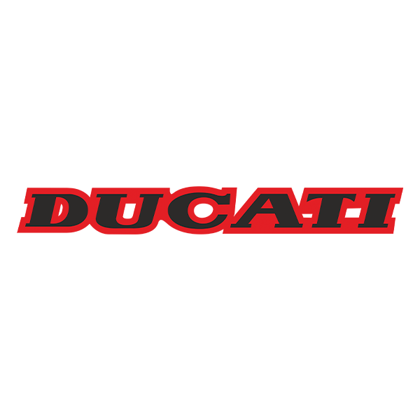 Aufkleber: Ducati schwarz und rot