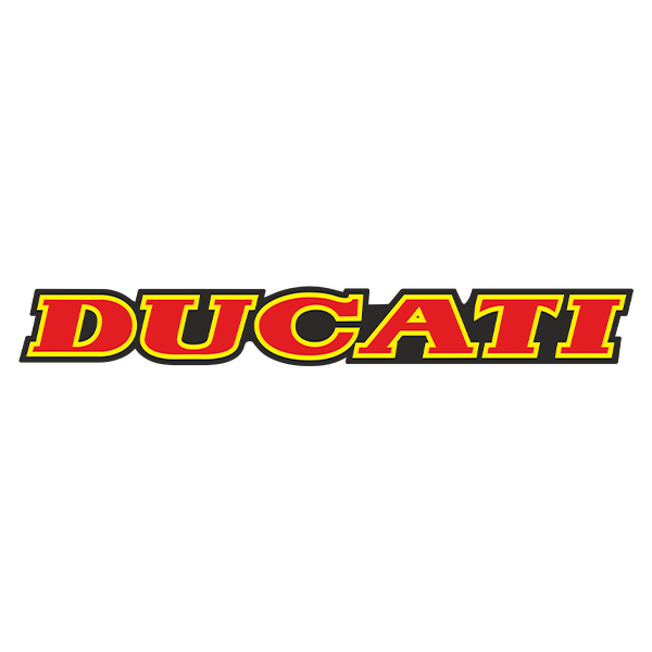 Aufkleber: Ducati rot und gelb