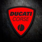 Aufkleber: Ducati corse rot 3