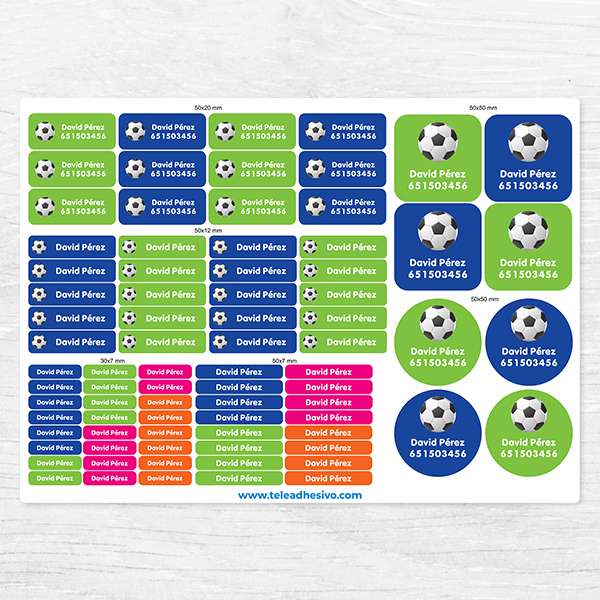 Aufkleber: Kit Namensaufkleber Fußball