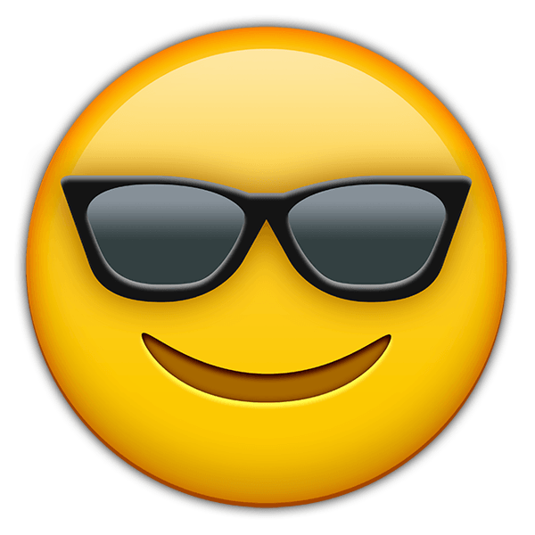 Wandtattoos: Smiley mit Sonnenbrille