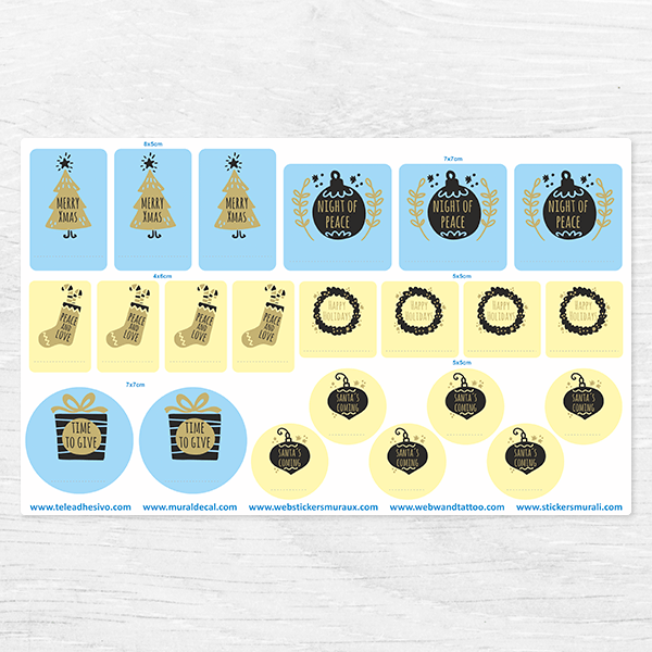 Aufkleber: Schöne Feiertage Label Kit