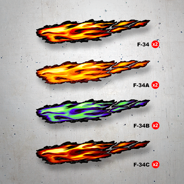 Aufkleber: Feuer flammen farbe