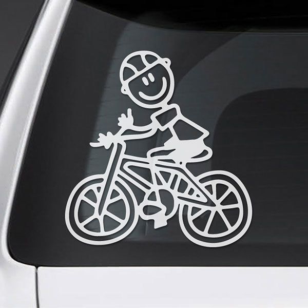 Aufkleber: Papa-Radfahrer