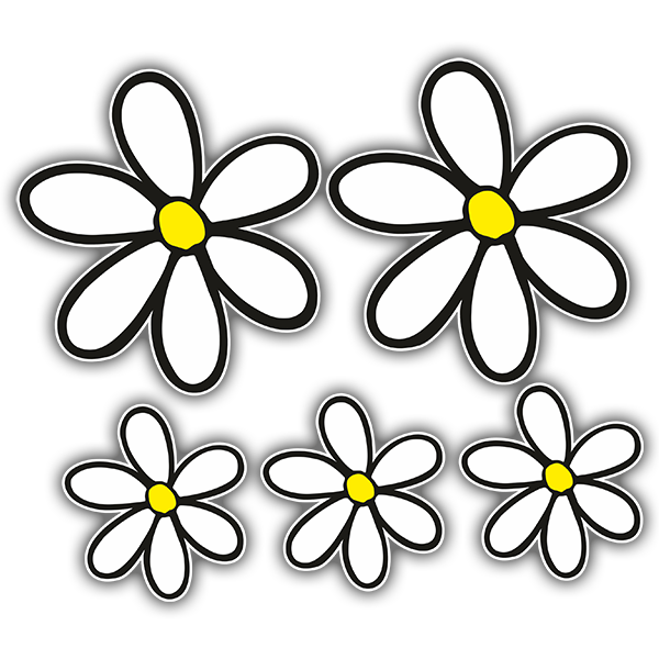 Wandtattoos: KIT 5 Unidades Flor surf