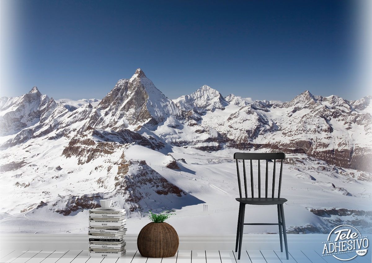 Fototapeten: Klein Matterhorn Gipfel