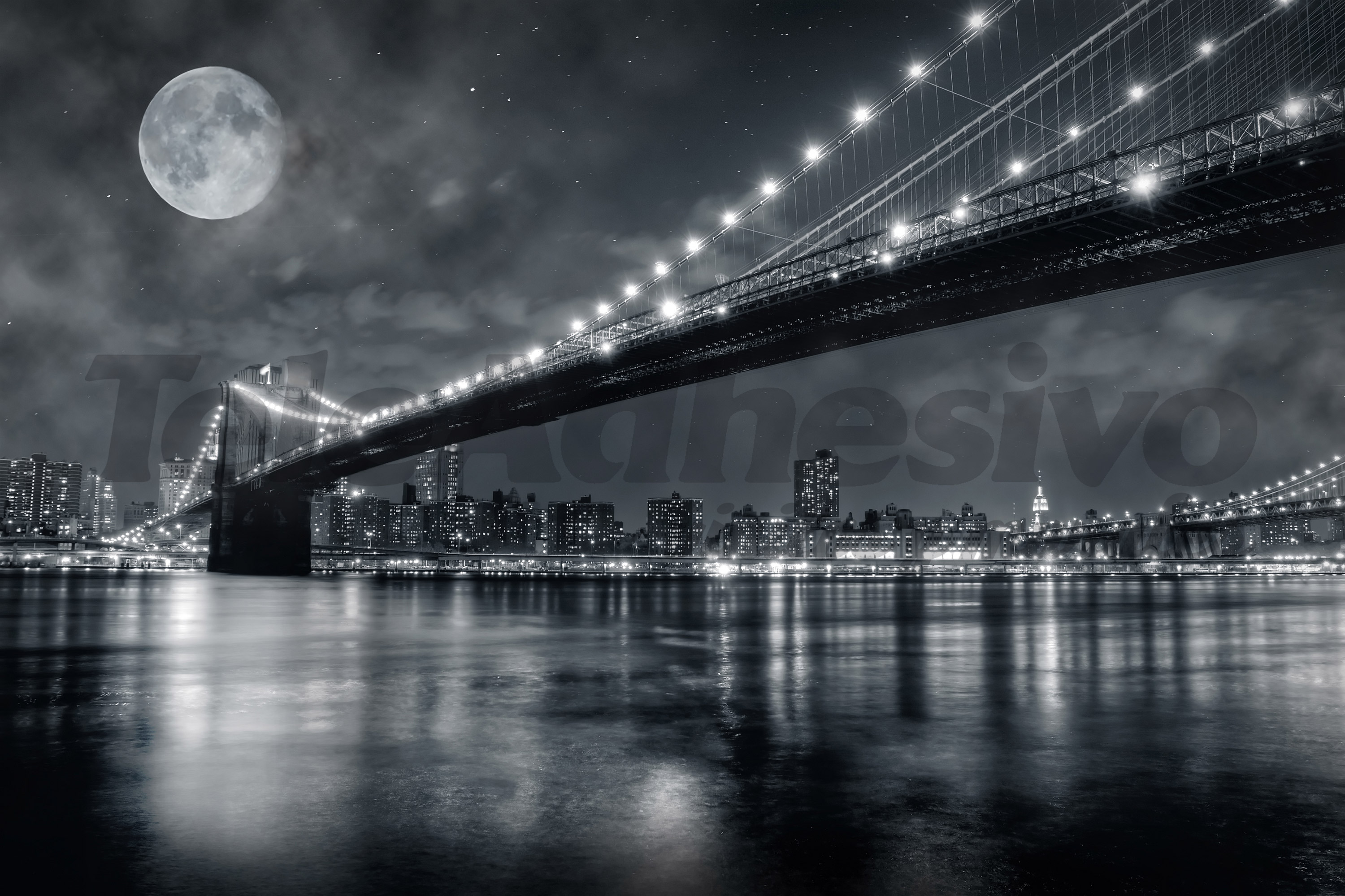 Fototapeten: Nächtliche Brooklyn Bridge