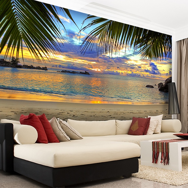 Fototapeten: Atardecer playa