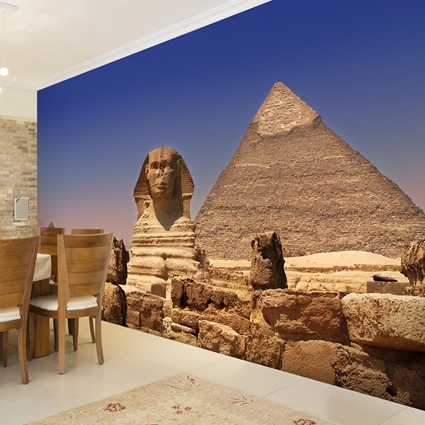 Fototapeten: Sphinx und Pyramiden von Gizeh 0