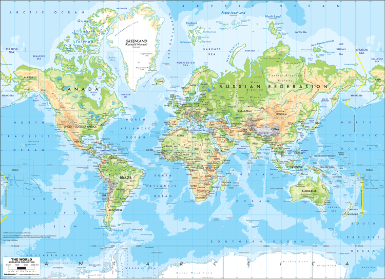 Fototapeten: World Map 1