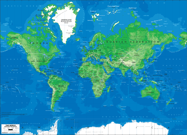 Fototapeten: World Map 3