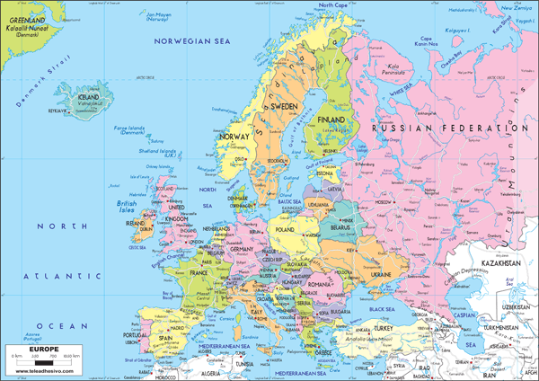 Fototapeten: Europe Political 1