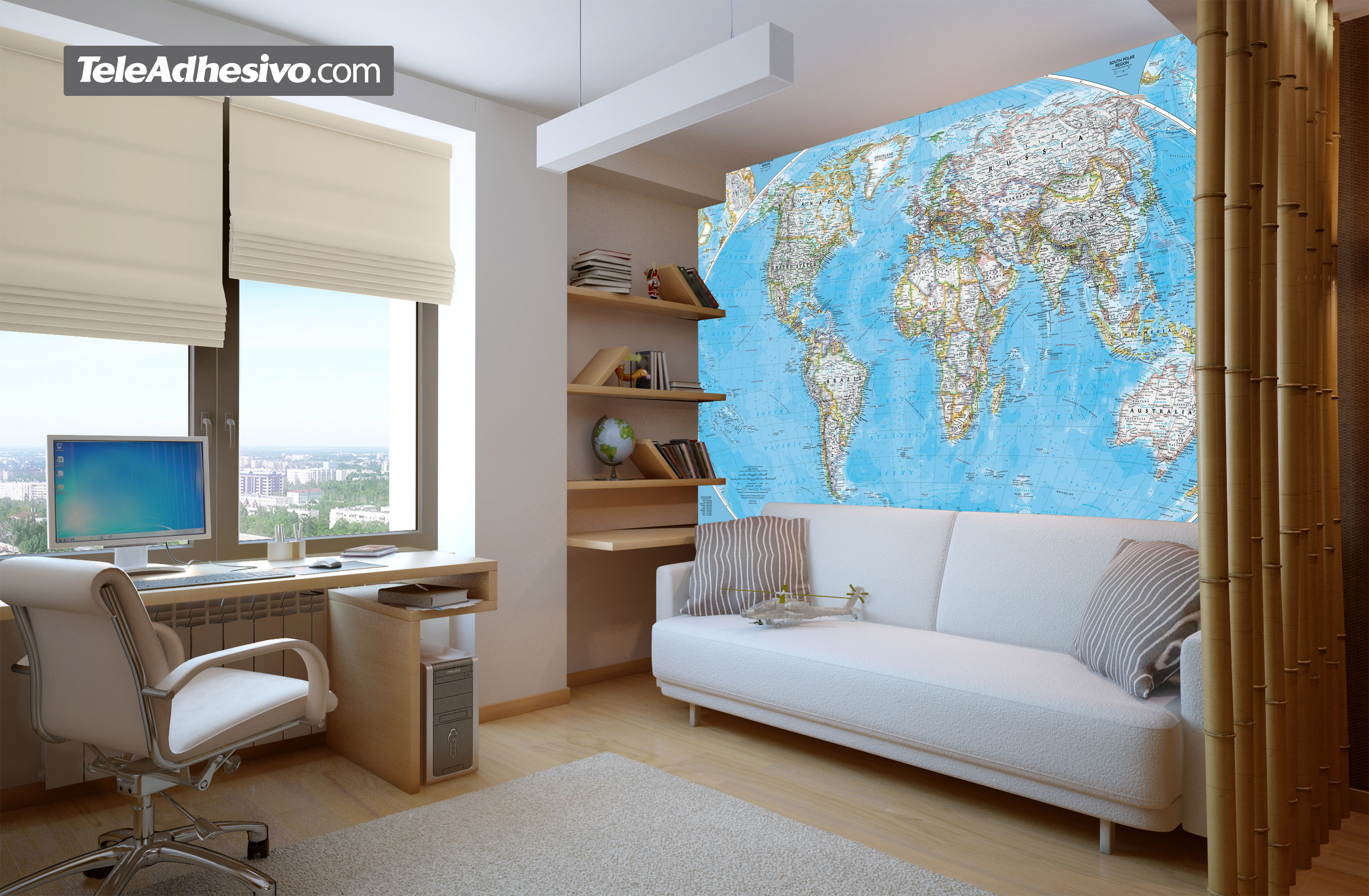 Fototapeten: Weltpolitische Weltkarte