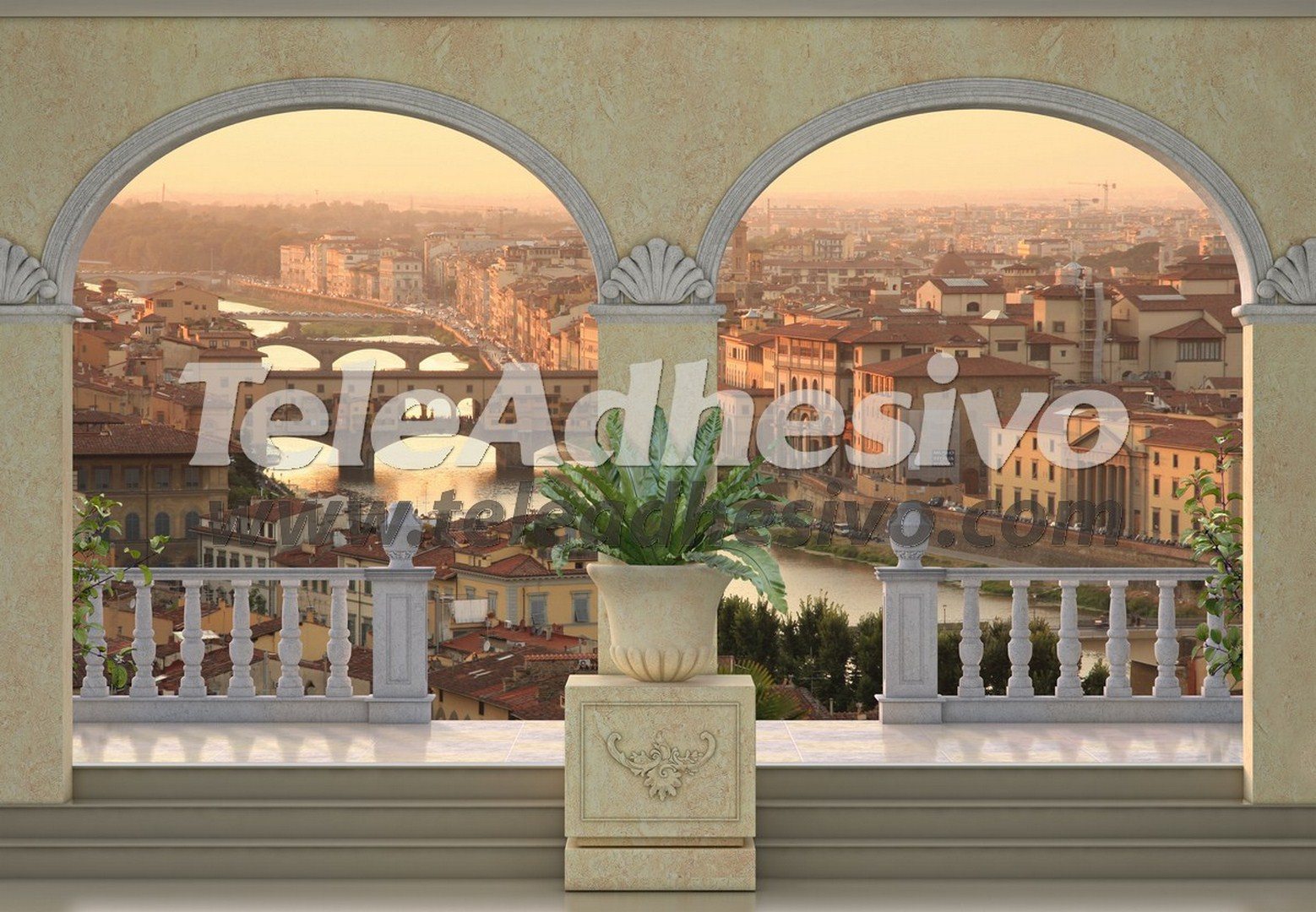 Fototapeten: Balkon in Florenz
