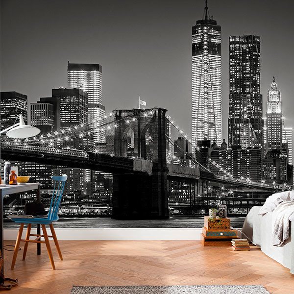 Fototapeten: Manhattan in Schwarz-Weiß 0