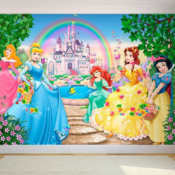 Fototapeten: Prinzessinnen und Schloss Disney 0