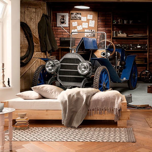 Fototapeten: Altes Auto in der Garage