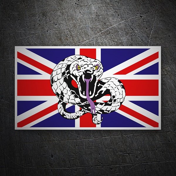 Aufkleber: Flagge Vereinigtes Königreich und Schlange