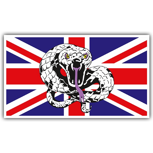 Aufkleber: Vereinigtes Königreich Flagge und Schlange