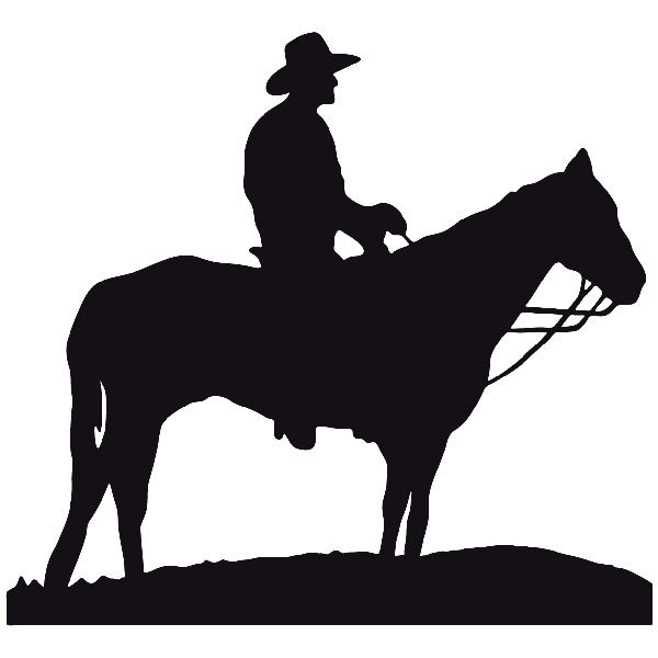 Aufkleber: Cowboys zu Pferd