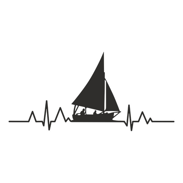 Wohnmobil aufkleber: Segelboot Kardiogramm