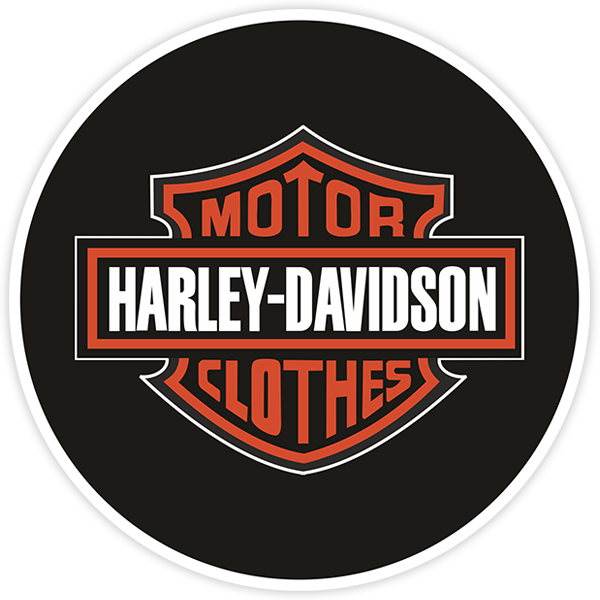 Aufkleber: Harley Davidson mit schwarzem Hintergrund