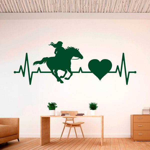 Wandtattoos: Pferde-Elektrokardiogramm