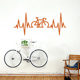 Wandtattoos: Elektrokardiogramm auf einem Rennrad 2